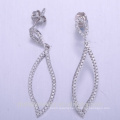 beads for jewelry making fire opal CZ silver earring